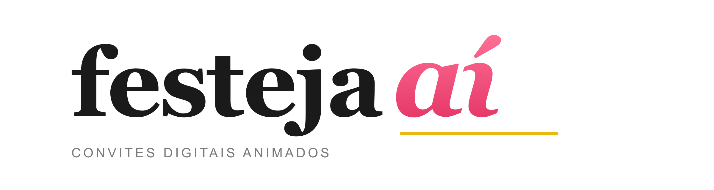 Festeja Aí — convites digitais animados